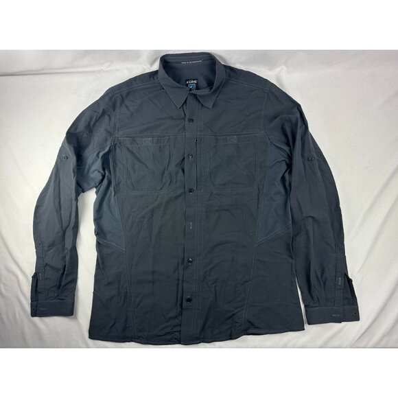 KUHL Bundle Lot of 2 Button Down Long Sleeve Shirt Mens M Charcoal Gray Nylon Ou - Picture 9 of 15